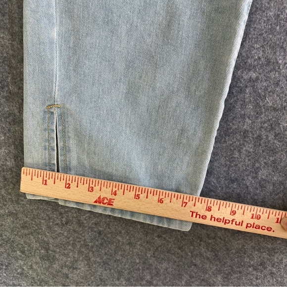 MY LITTLE MUSHROOM BIU High Rise Cropped Light Wash Blue Denim Jeans Size Small - Picture 10 of 10